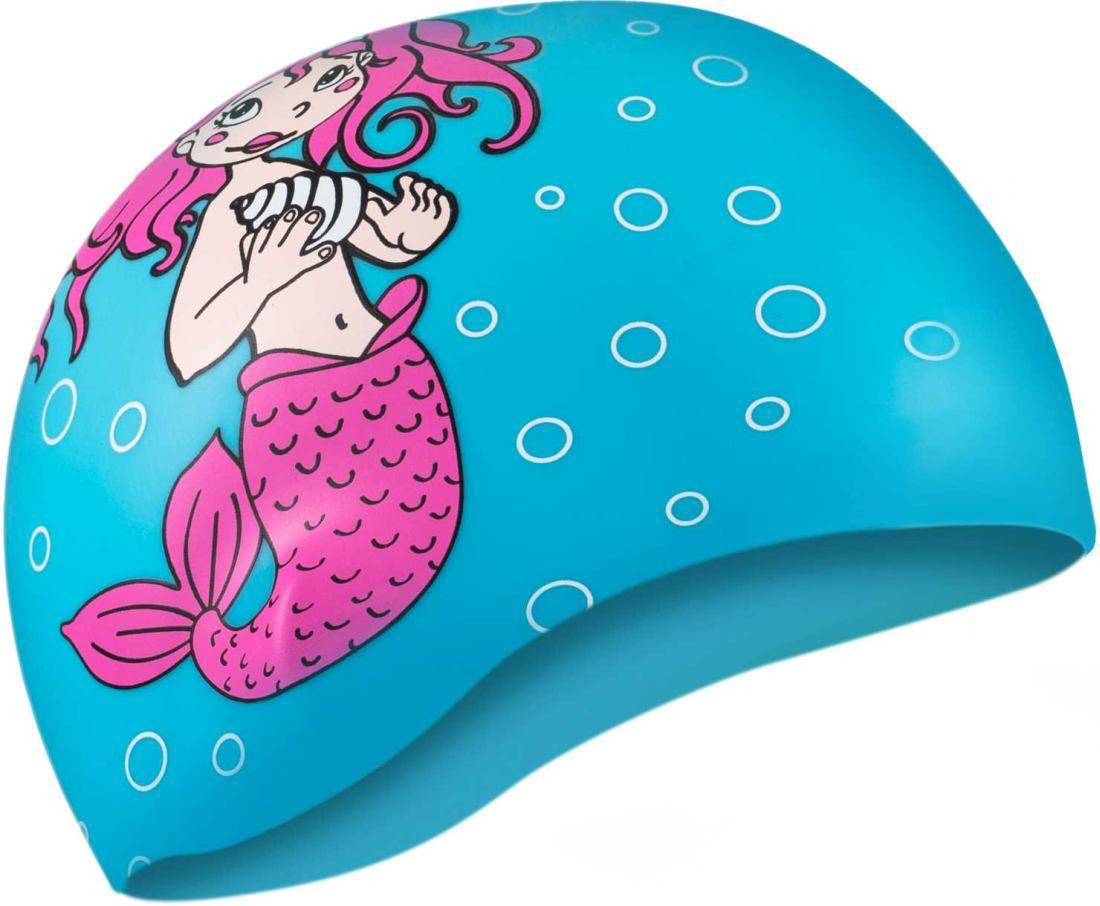 AQUA SPEED Plavecká čepice Kiddie Mermaid Blue 4-8 let