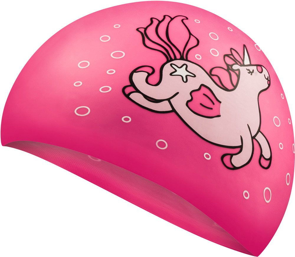 AQUA SPEED Plavecká čepice Kiddie Unicorn Pink 4-8 let
