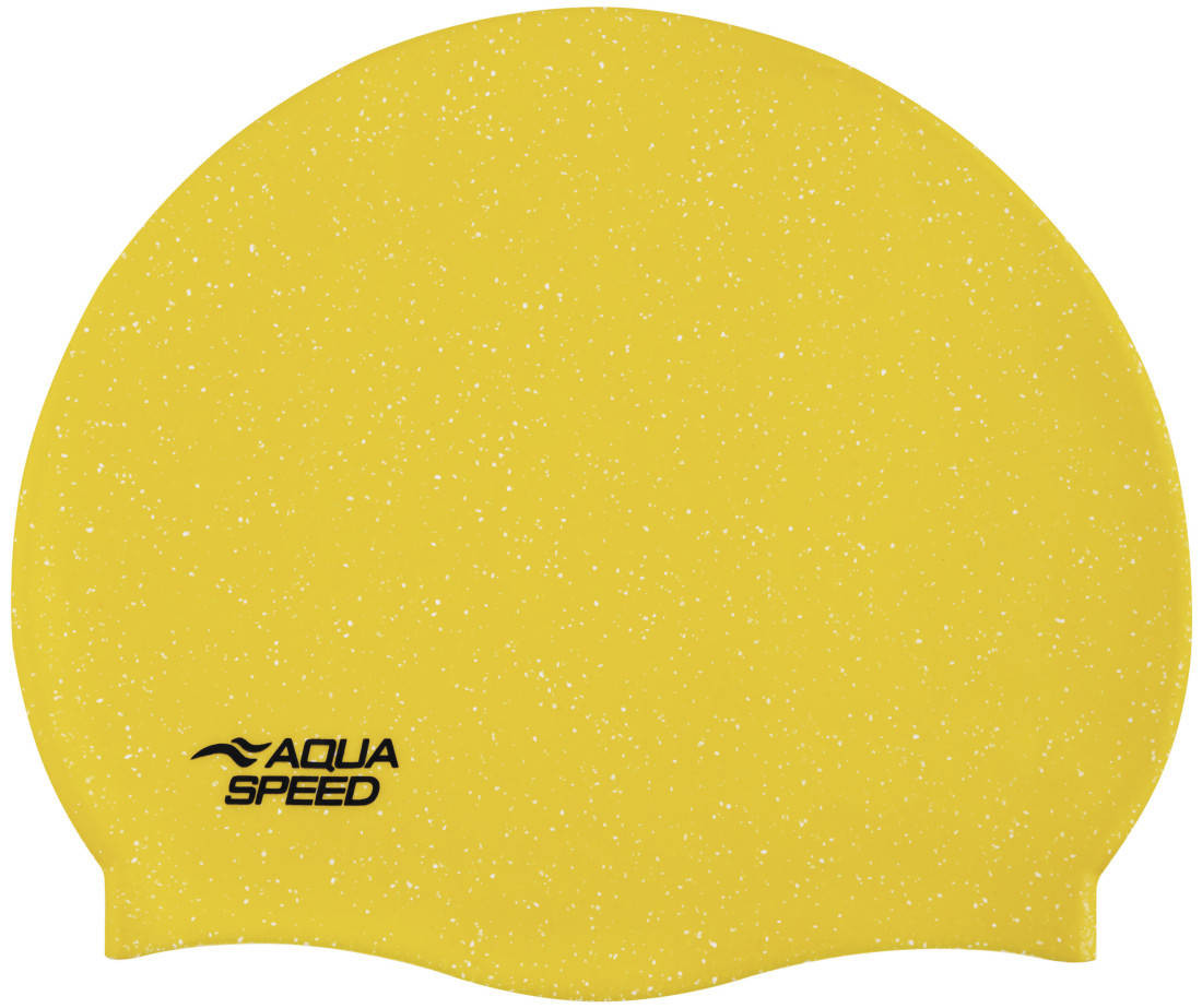AQUA SPEED Plavecká čepice Reco Yellow Pattern 18 L/XL