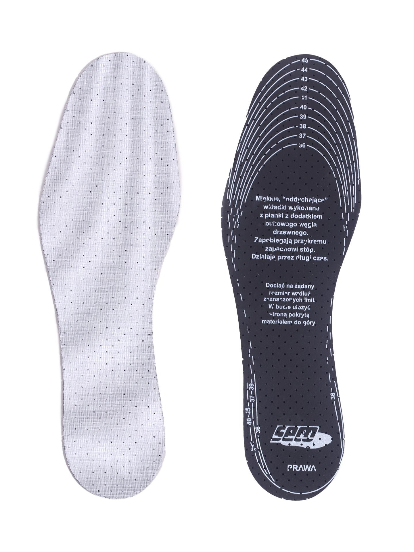Yoclub Vložky do bot proti pocení s aktivním uhlíkem 2-Pack OIN-0003U-A1S0 Grey 36-46