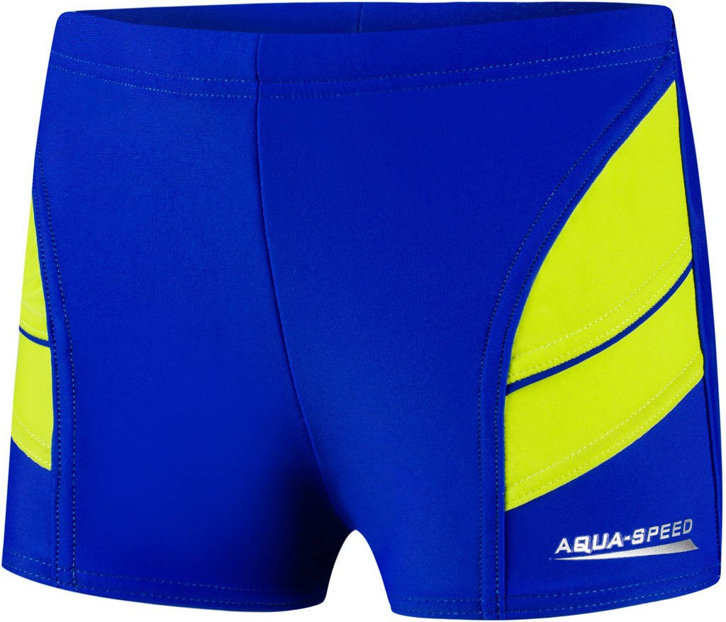AQUA SPEED Plavecké šortky Andy Navy Blue/Green Pattern 28 122