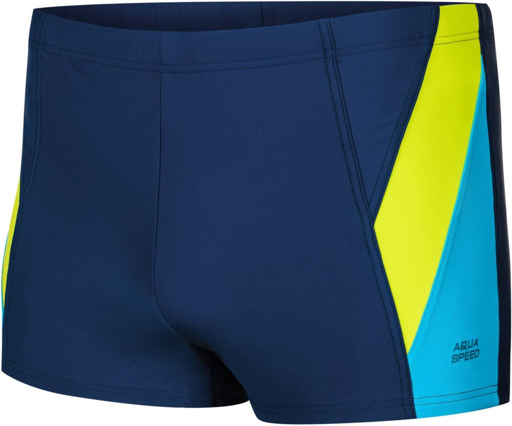 AQUA SPEED Plavecké šortky Logan Navy Blue/Yellow/Blue Pattern 426 XXL