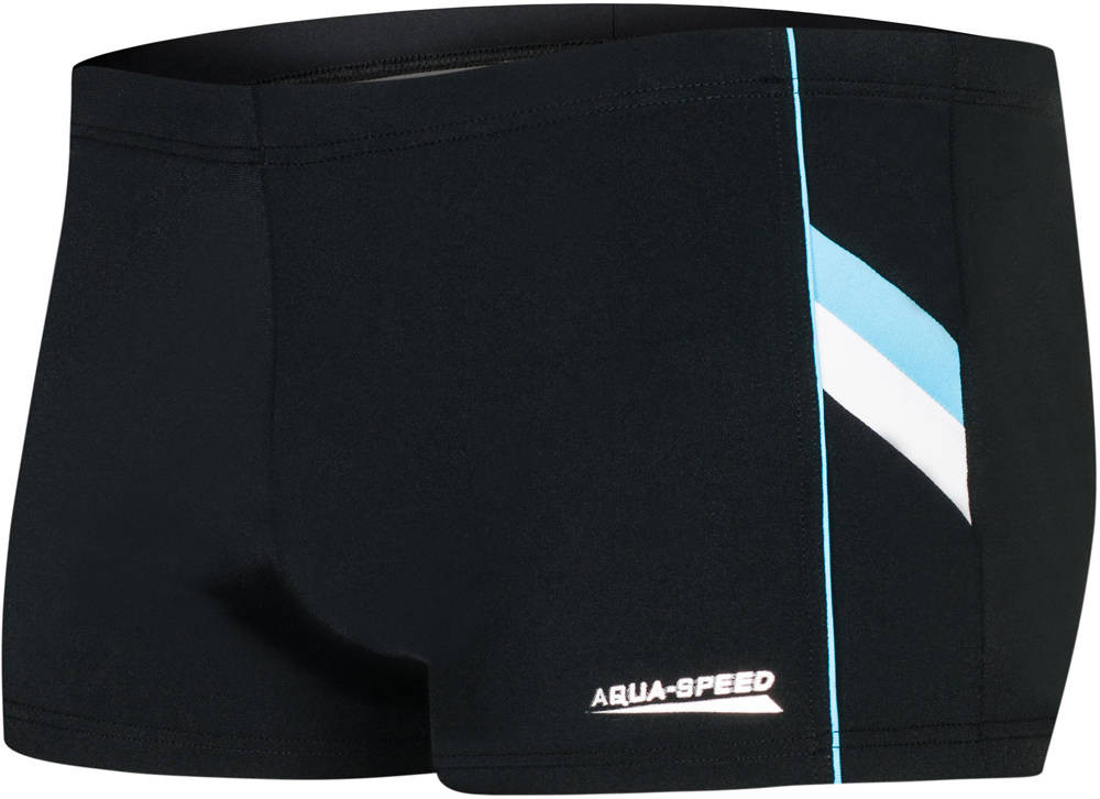 AQUA SPEED Plavecké šortky Ricardo Black/Blue/White Pattern 01 XL
