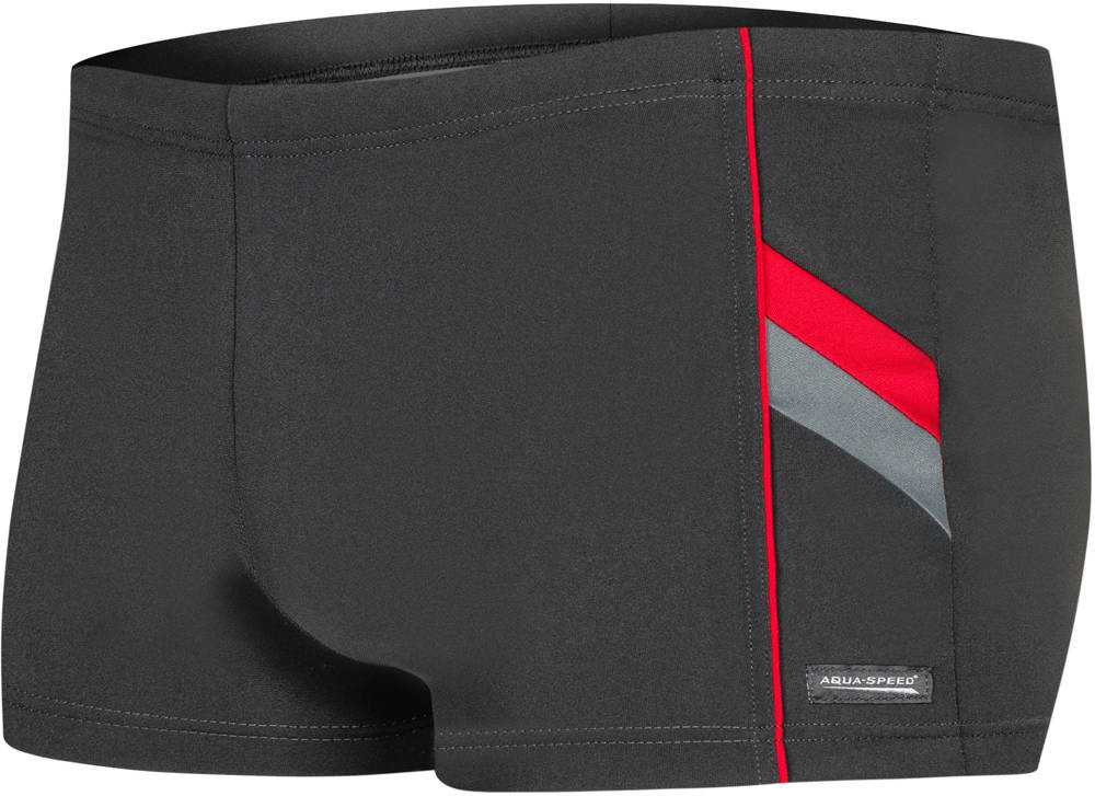 AQUA SPEED Plavecké šortky Ricardo Grey/Red Pattern 03 XL