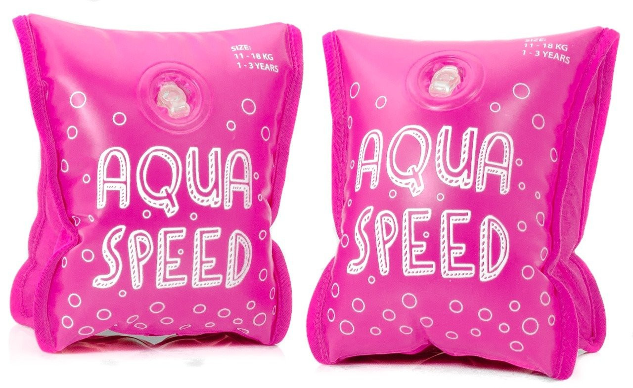 AQUA SPEED Plavecké rukávy Aqua Premium Pink Pattern 03 1-18 kg