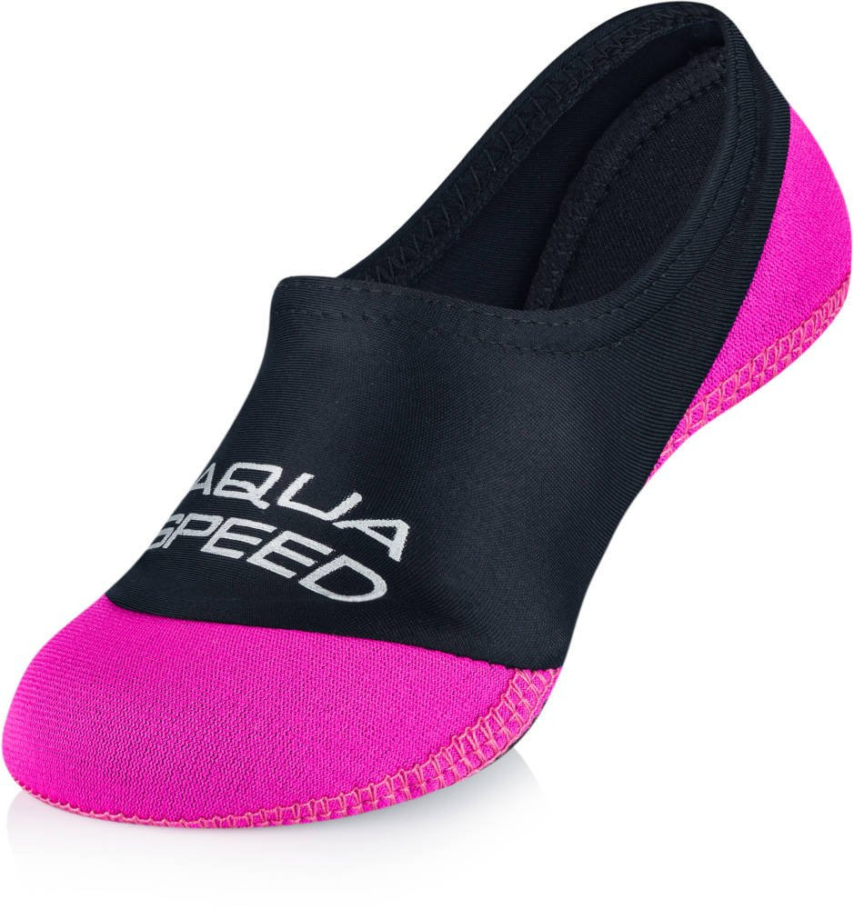 AQUA SPEED Ponožky na plavání Neo Black/Pink Pattern 19 24-25