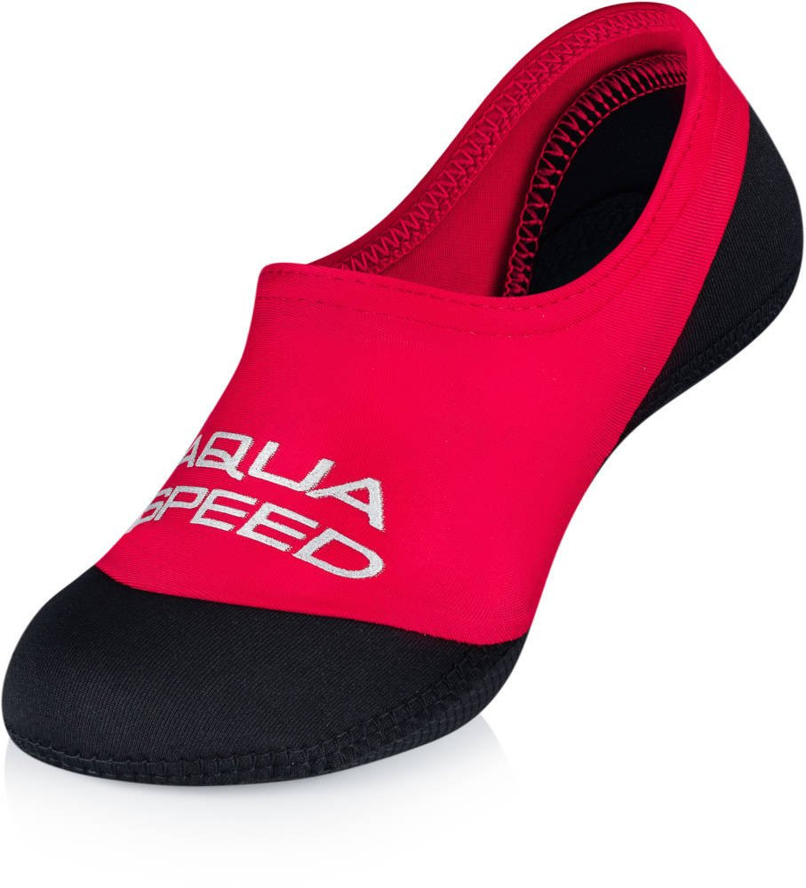AQUA SPEED Ponožky na plavání Neo Red/Black Pattern 31 20-21