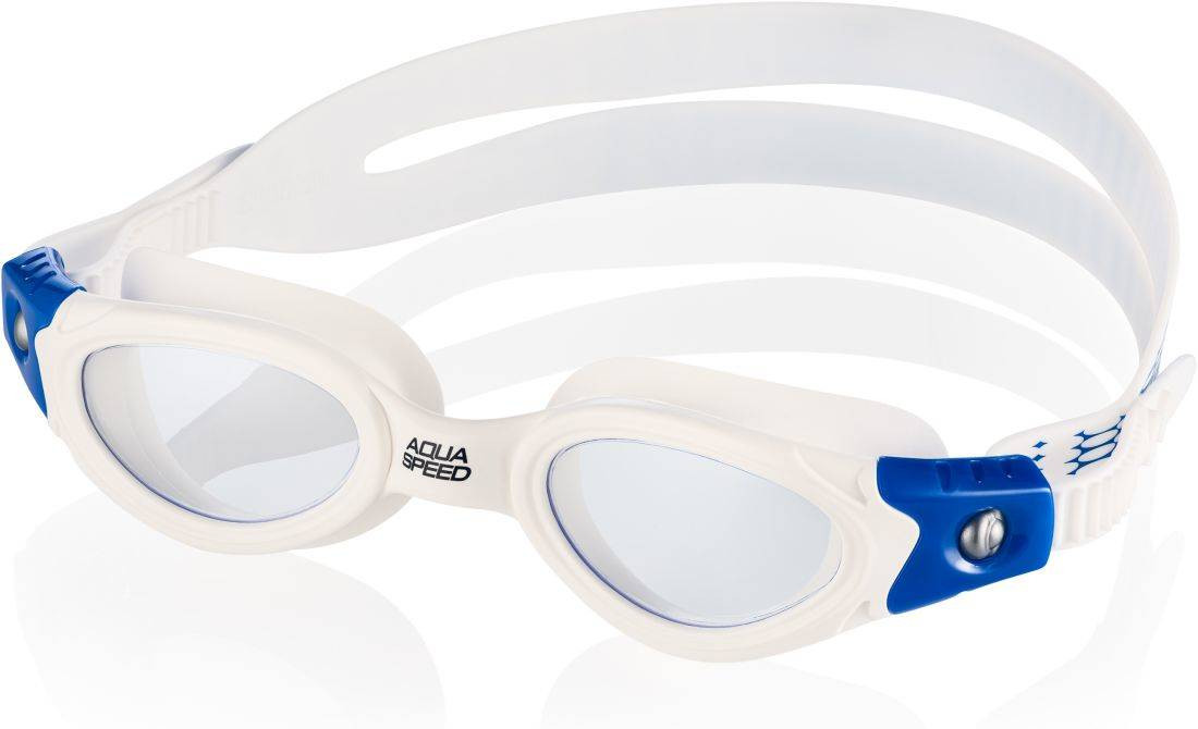 AQUA SPEED Plavecké brýle Pacific JR Bendyzz White/Blue Pattern 51 S/M