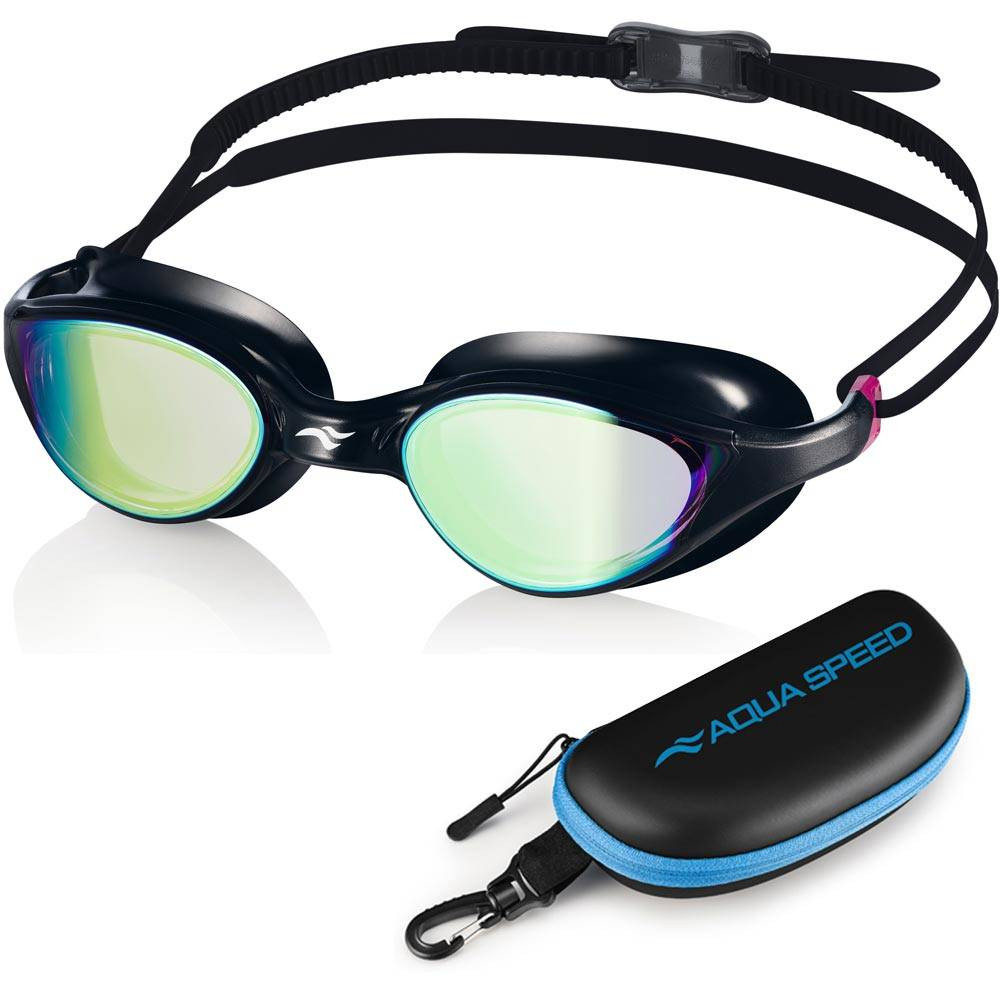 Plavecké brýle AQUA SPEED Vortex Mirror&Case Black Pattern 79 M/L