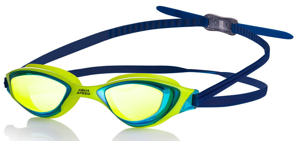 Plavecké brýle AQUA SPEED Xeno Mirror Yellow/Navy Blue/Gold Pattern 30 L