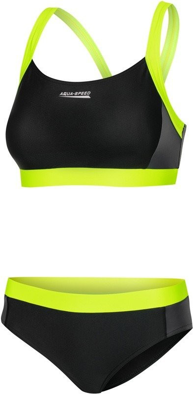 AQUA SPEED Plavky Naomi Black/Grey/Green Pattern 138 L (40)