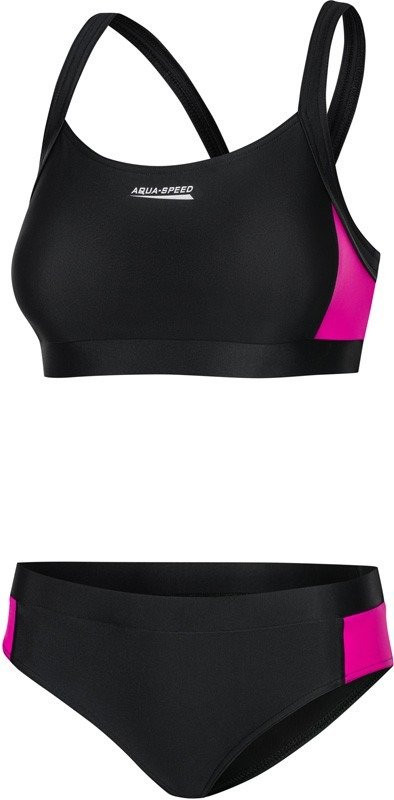 AQUA SPEED Plavky Naomi Black/Pink Pattern 19 L (40)