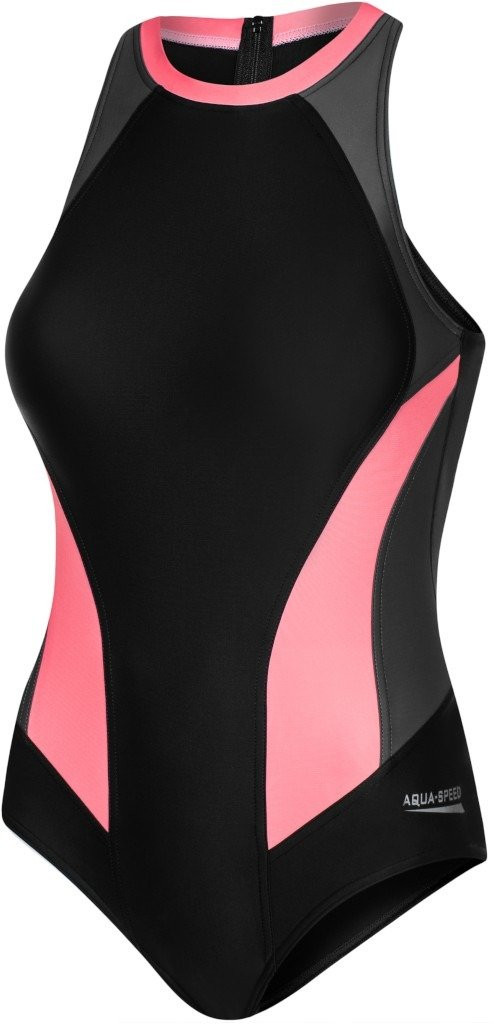 AQUA SPEED Plavky Nina Grey/Black/Pink Pattern 133 XL (44)
