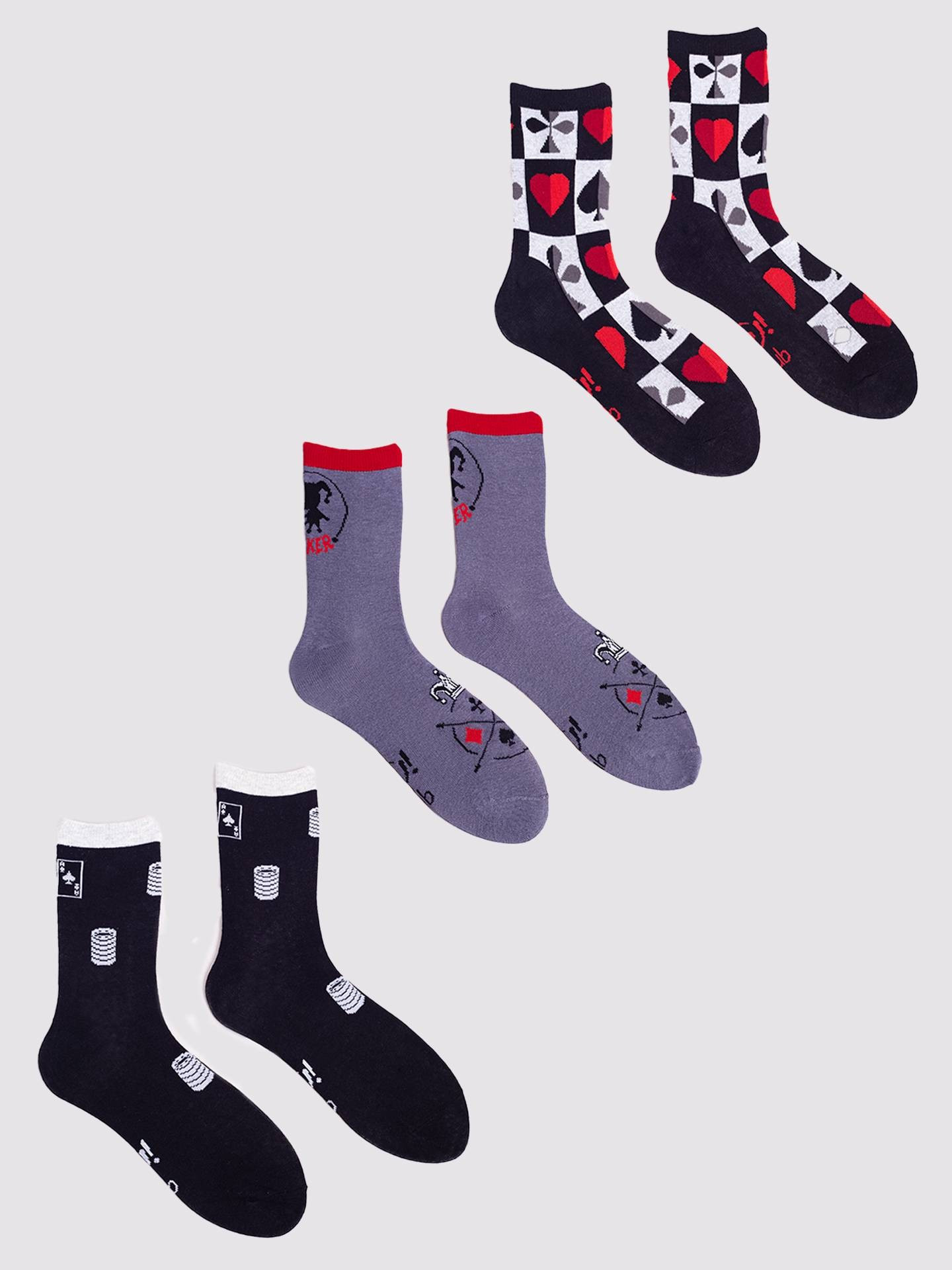Yoclub Pánské ponožky 3-Pack SKA-0071F-AA00-001 Multicolour 39-42