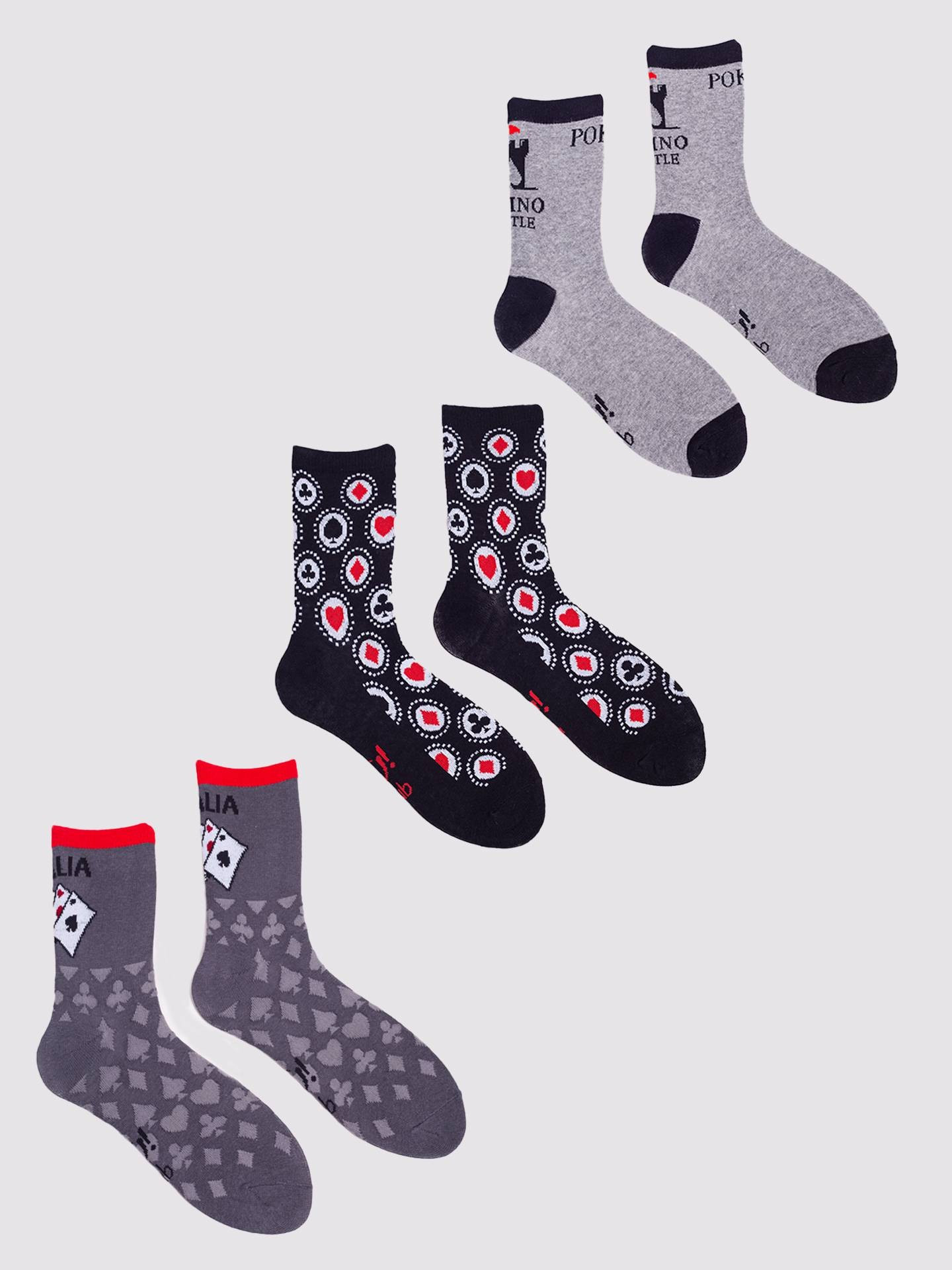 Yoclub Pánské ponožky 3-Pack SKA-0071F-AA00-002 Multicolour 39-42