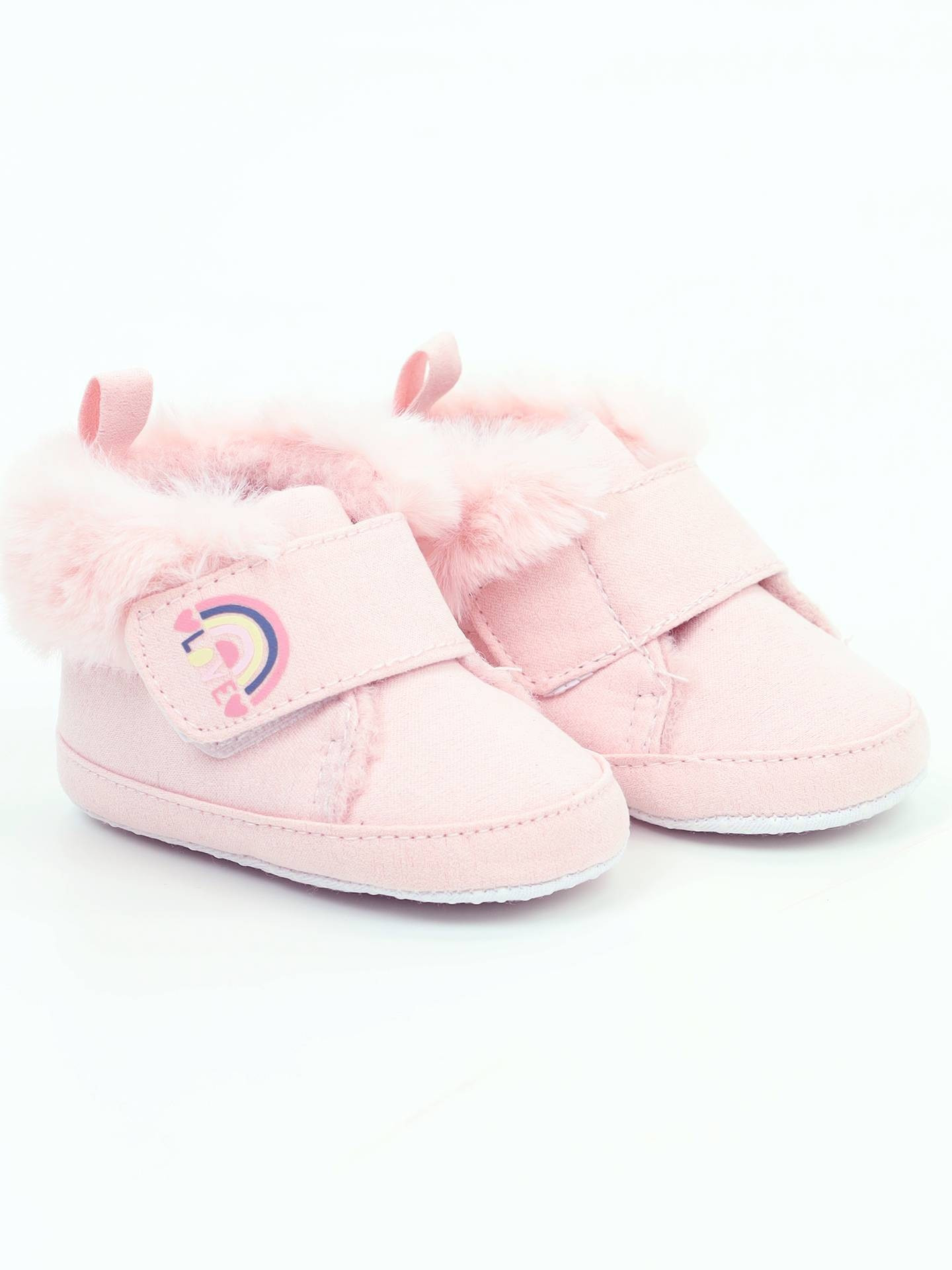 Yoclub Dětská dívčí obuv OBO-0019G-0500 Light Pink 0-6 měsíců