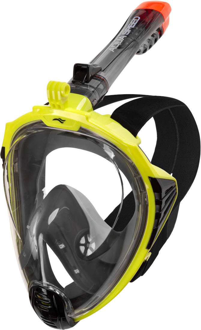 AQUA SPEED Potápěčská maska s plnou tváří Drift Yellow/Black Pattern 38 S/M