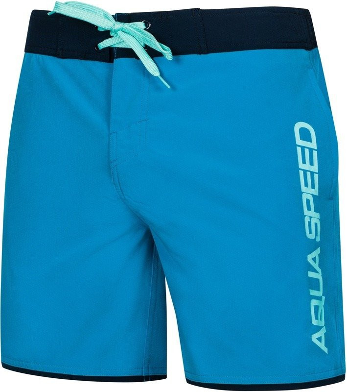 AQUA SPEED Plavecké šortky Evan Navy Blue/Blue Pattern 42 XS