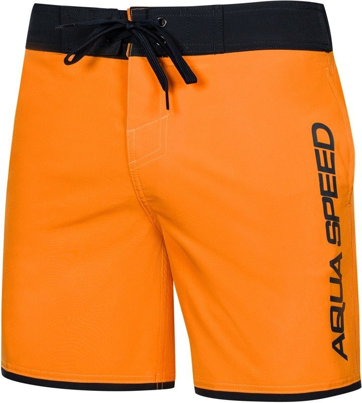 AQUA SPEED Plavecké šortky Evan Orange/Black Pattern 75 XL