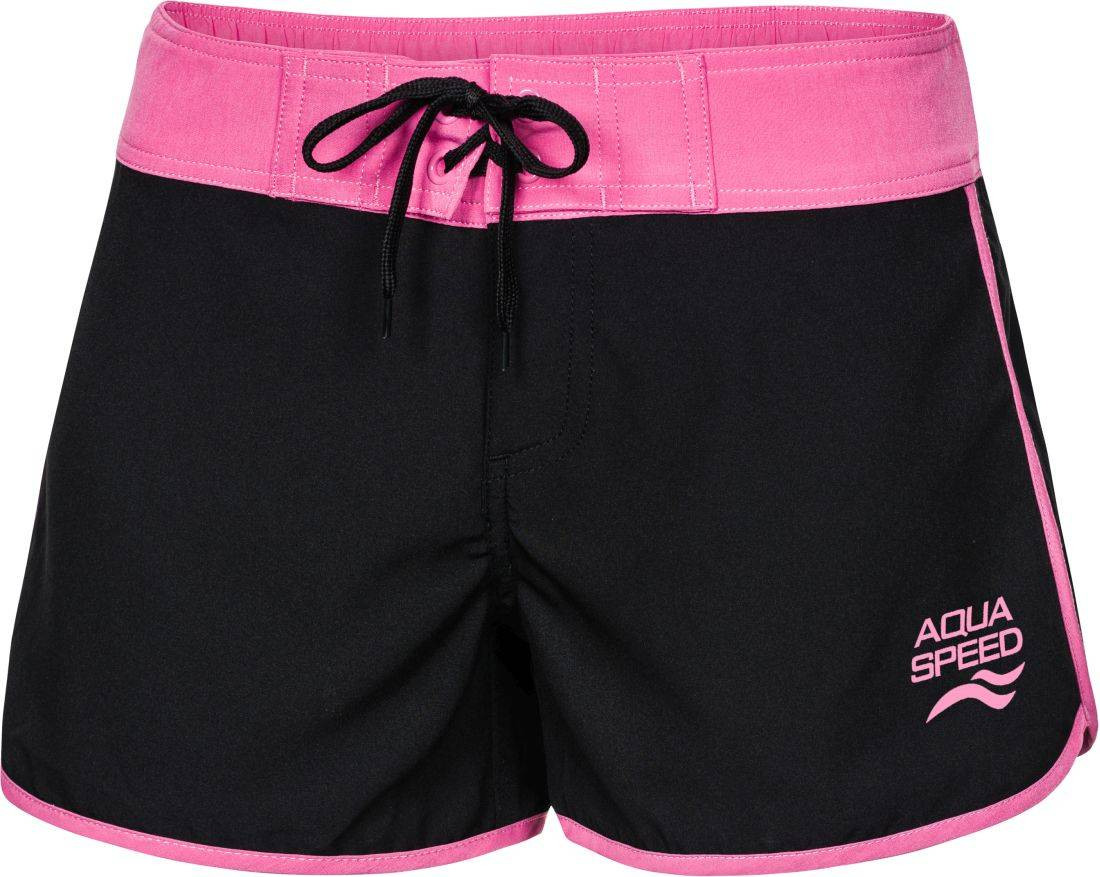 AQUA SPEED Plavecké šortky Viki Black/Pink Pattern 136 L