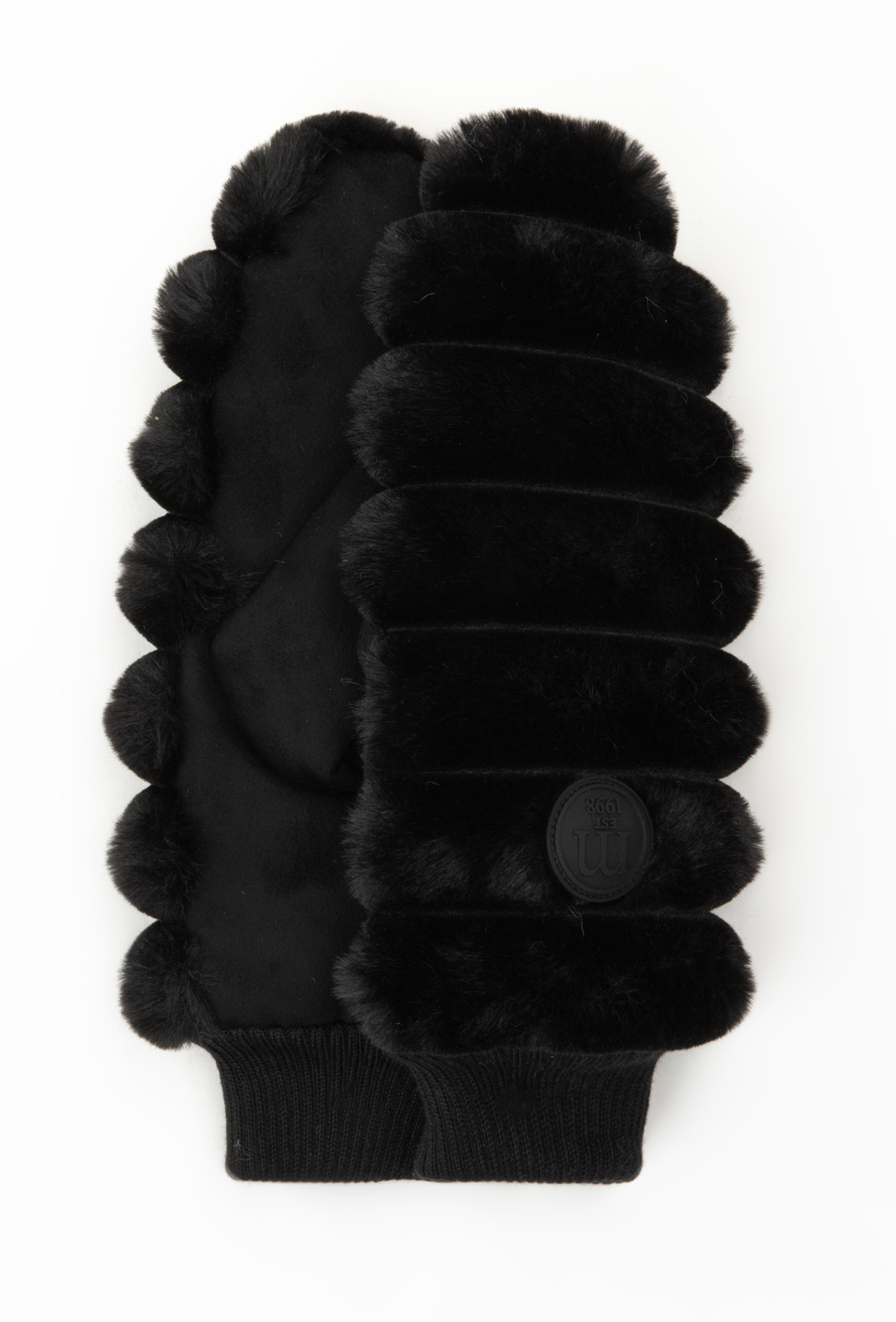 Rukavice palčáky Monnari s kožešinou černé S/M