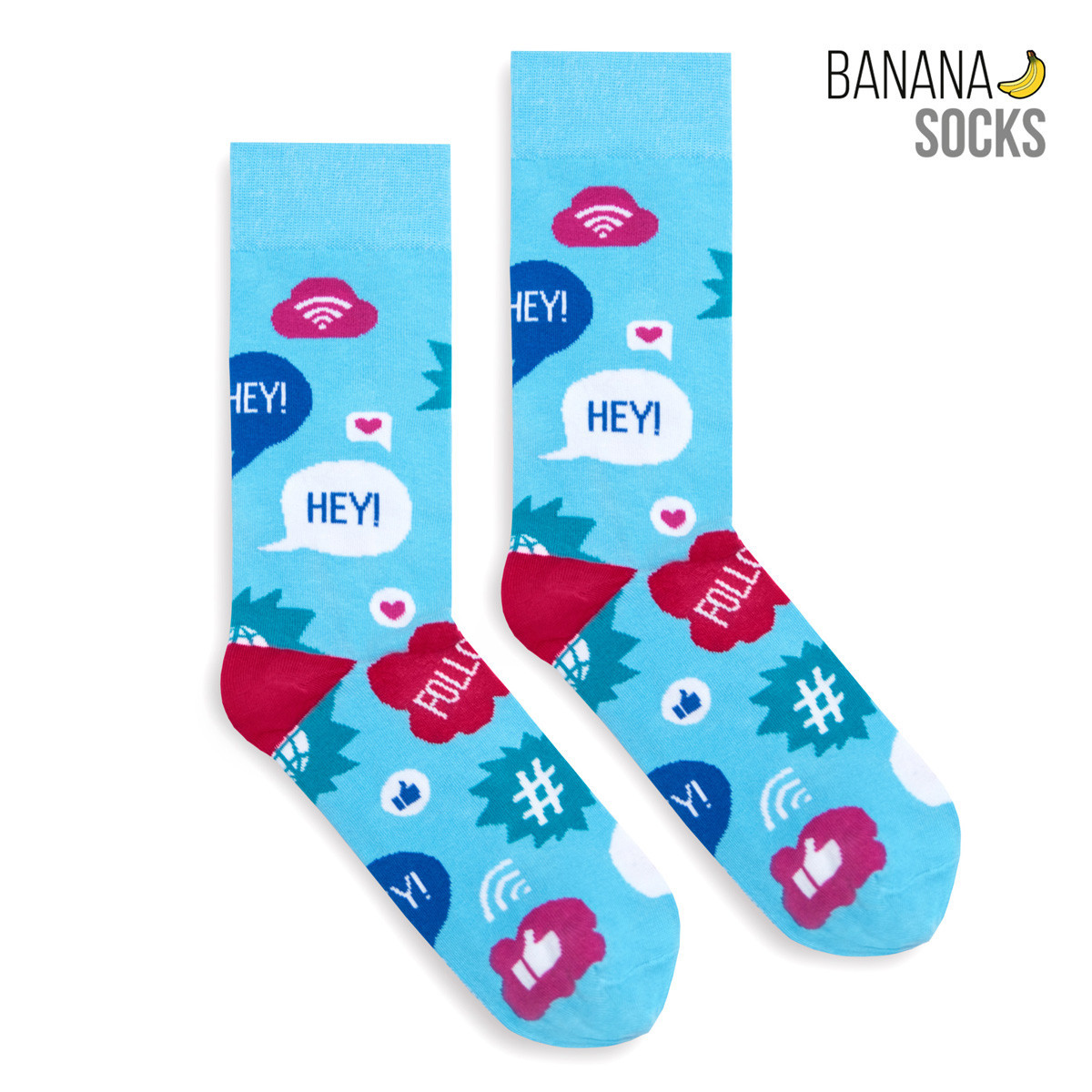 Banana Socks Ponožky Classic Sociální média 42-46