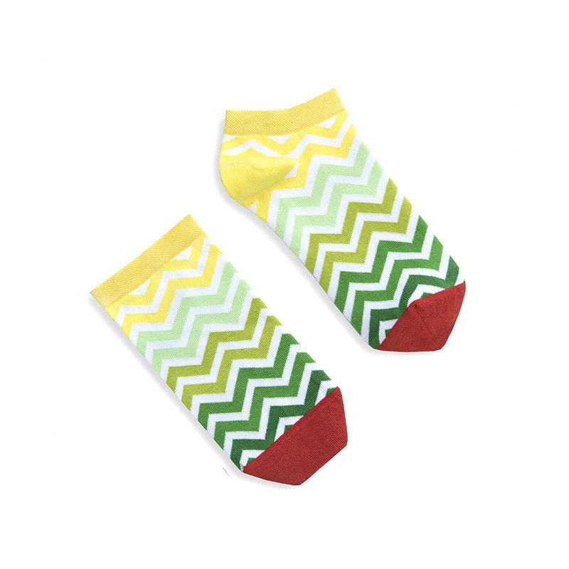 Banana Socks Ponožky krátké zelené pruhy 42-46