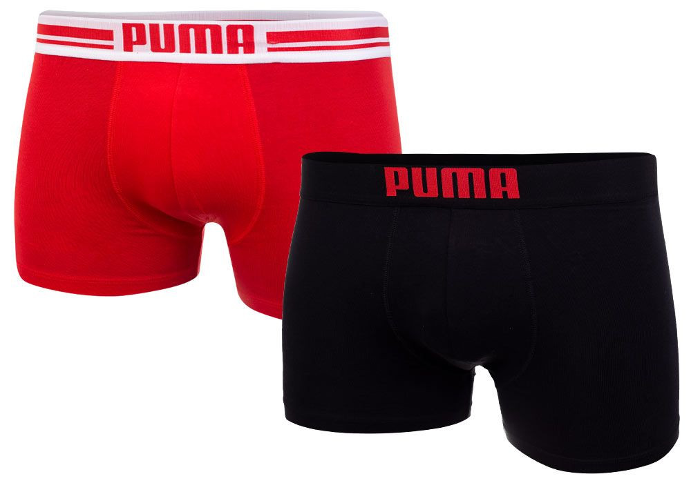 Puma 2Pack Slipy 906519 Černá/červená L