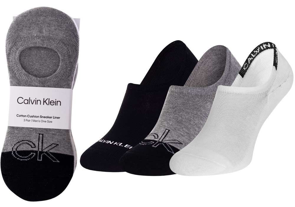 Ponožky Calvin Klein 3Pack 100003015 White/Grey/Black 40-46