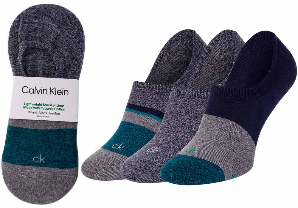 Ponožky Calvin Klein 3Pack 8720245208154 Navy Blue/Green/Grey/Denim 40-46