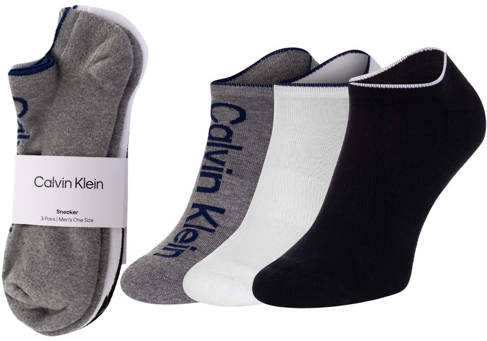 Ponožky Calvin Klein 3Pack 701218724003 Grey/White/Black 40-46