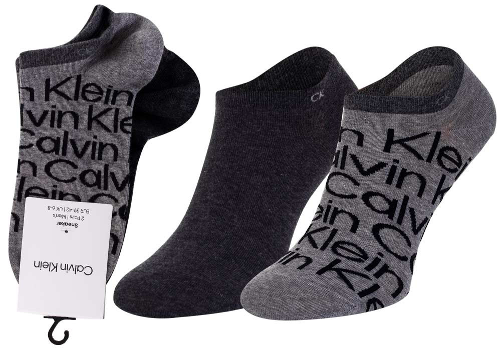 Ponožky Calvin Klein 2Pack 701218714004 Grey/Ash 43-46
