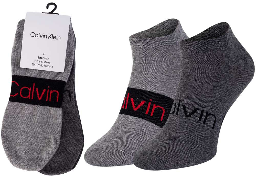 Ponožky Calvin Klein 2Pack 701218712003 Grey/Ash 39-42