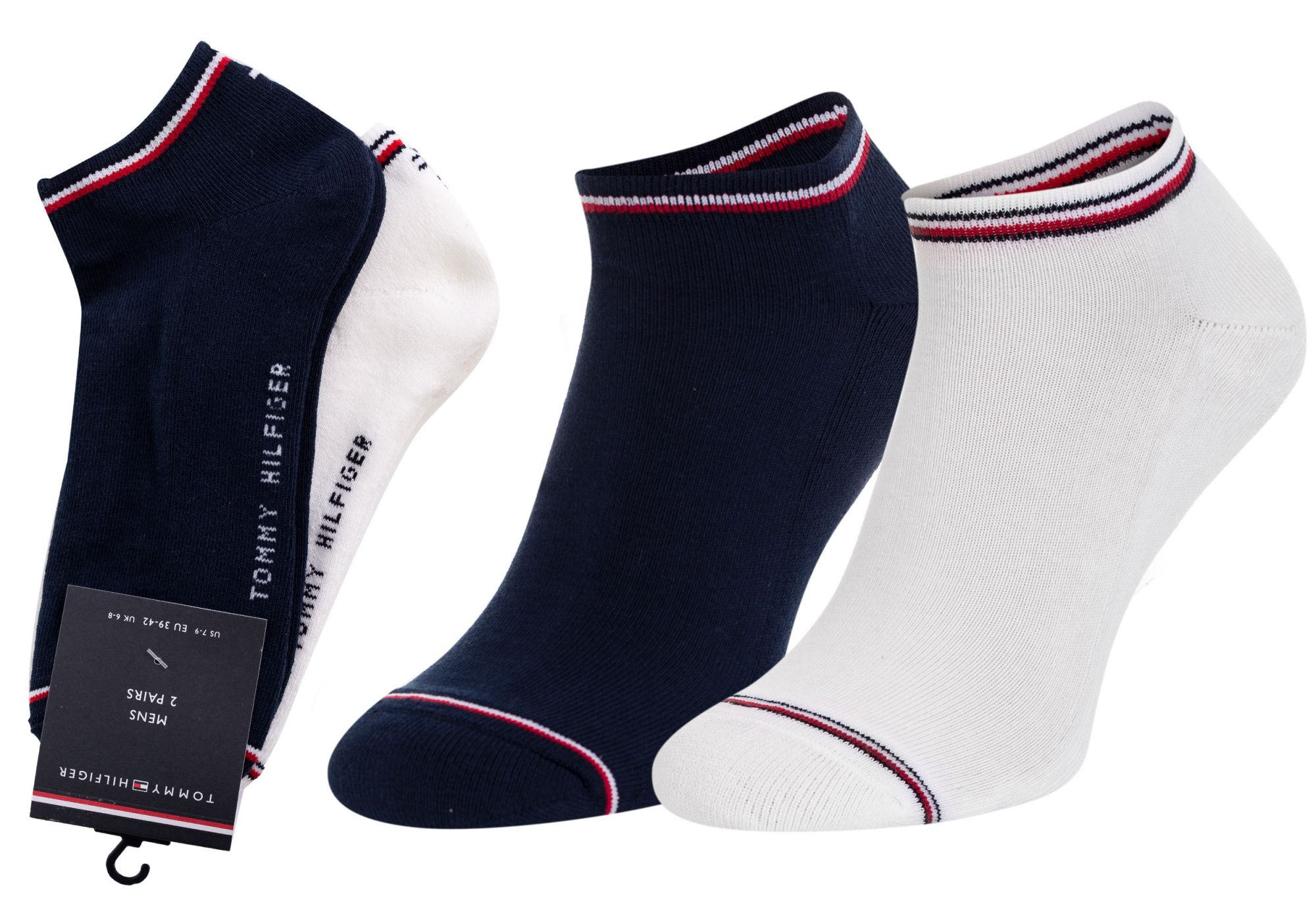 Ponožky Tommy Hilfiger 2Pack 100001093 White/Navy Blue 39-42