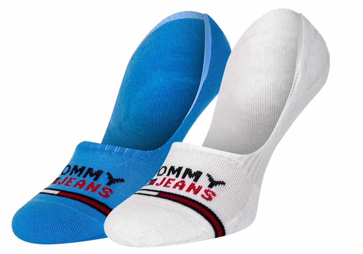 Ponožky Tommy Hilfiger Jeans 2Pack 701218959 White/Blue 43-46