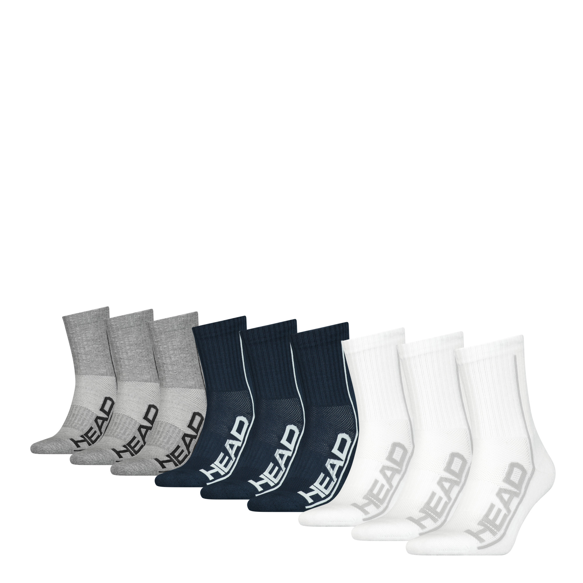 Ponožky HEAD 701222262001 Navy Blue/White/Grey 43-46