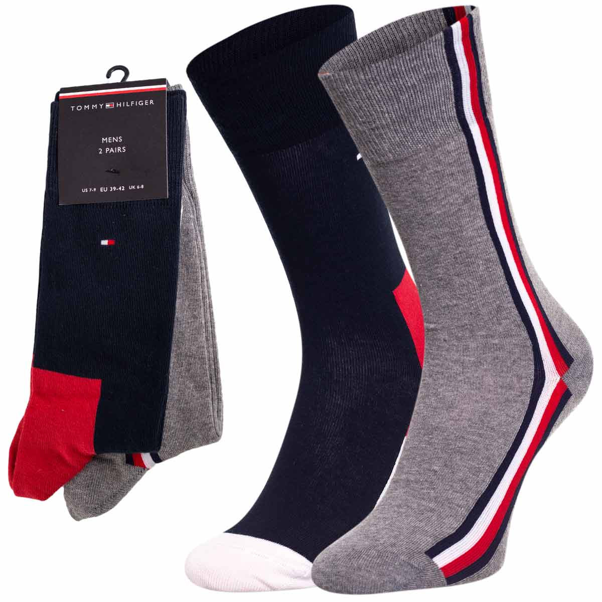 Ponožky Tommy Hilfiger 2Pack 471010001085 Navy Blue/Grey 43-46