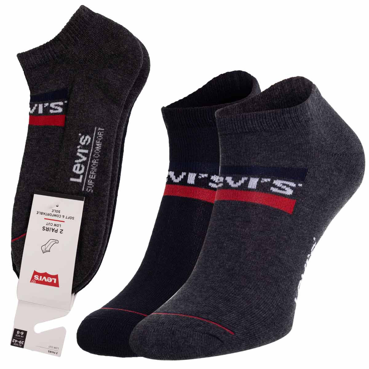 Ponožky Levi's 701219507003 Graphite/Black 43-46