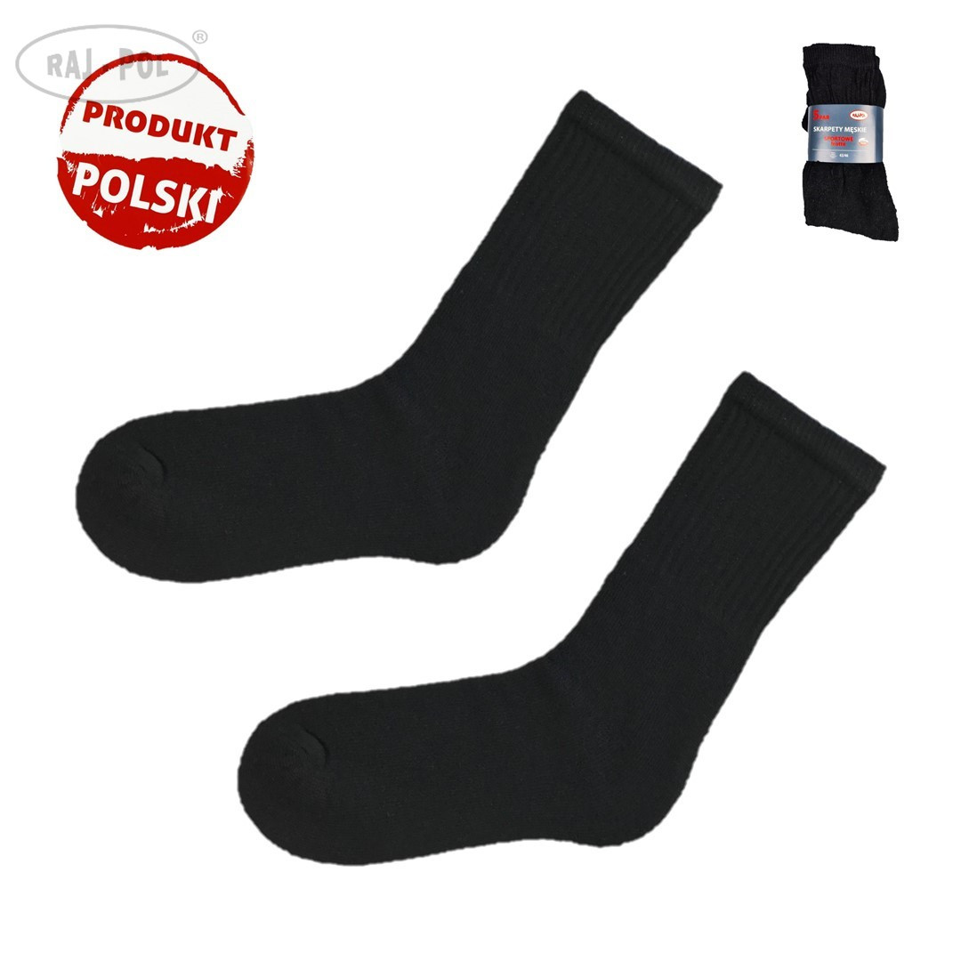Raj-Pol 5Pack ponožky Frotte Black 43-46