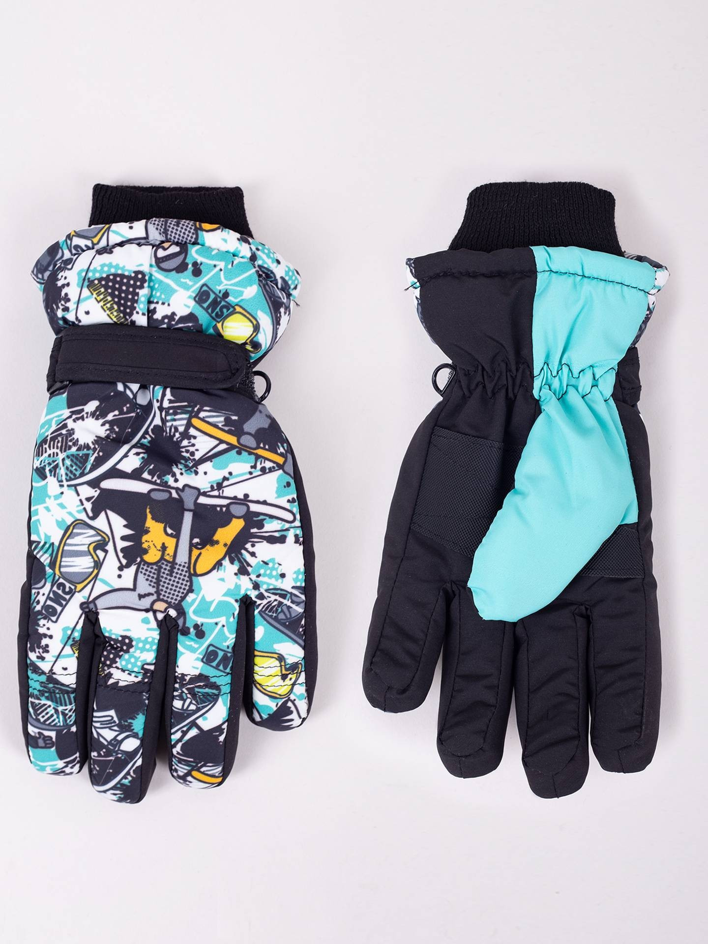 Yoclub Dětské zimní lyžařské rukavice REN-0299C-A150 Vícebarevné 16