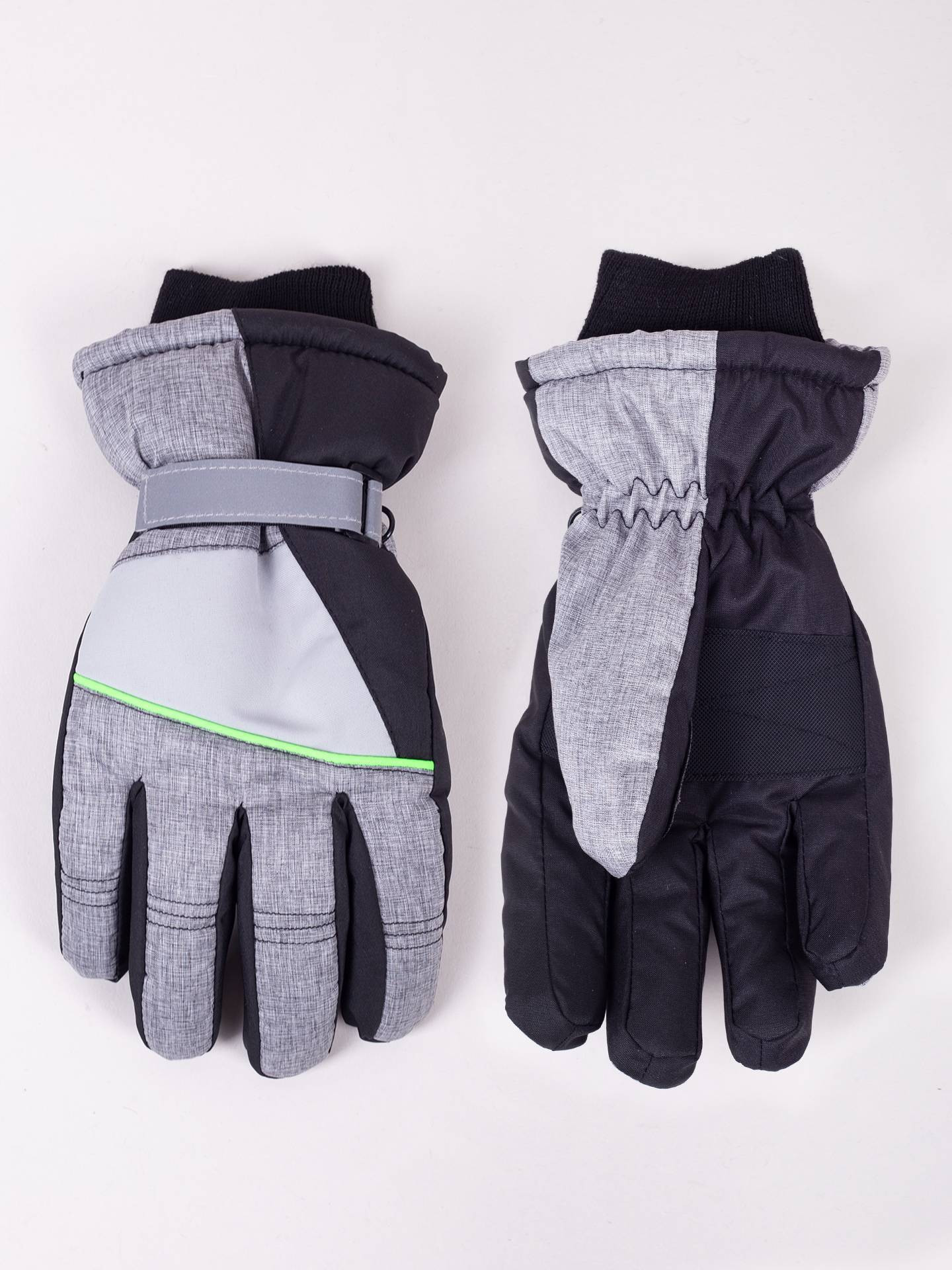 Yoclub Dětské zimní lyžařské rukavice REN-0304C-A150 Grey 18
