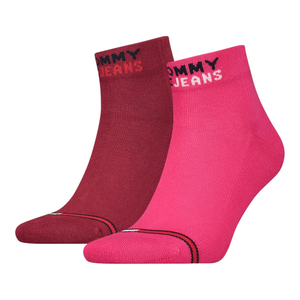 Tommy Hilfiger Jeans 2Pack Socks 701218956011 Pink/Burgundy 39-42
