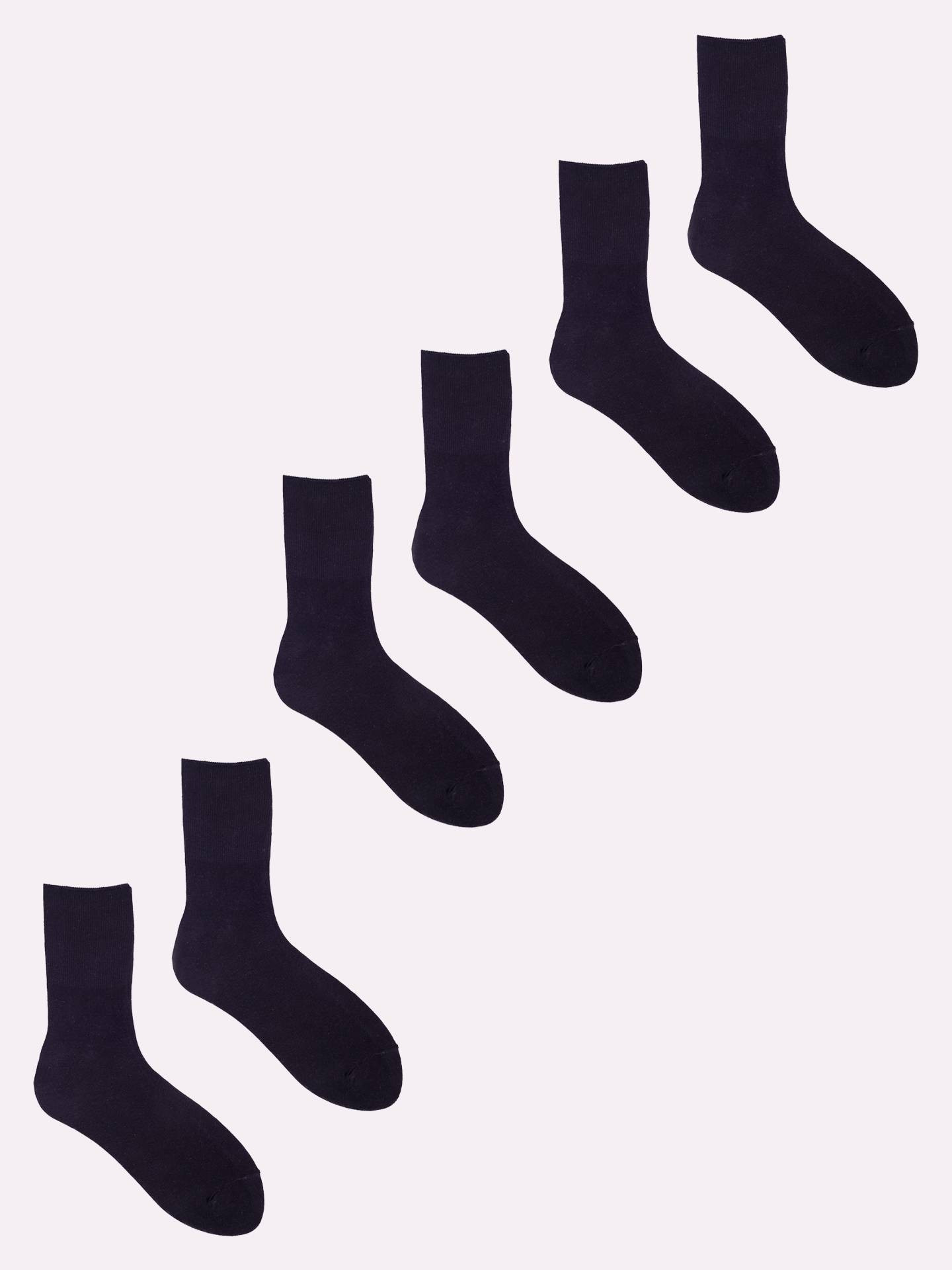 Yoclub Bezešvé ponožky 3-Pak SKA-0058F-3400 Black 43-46
