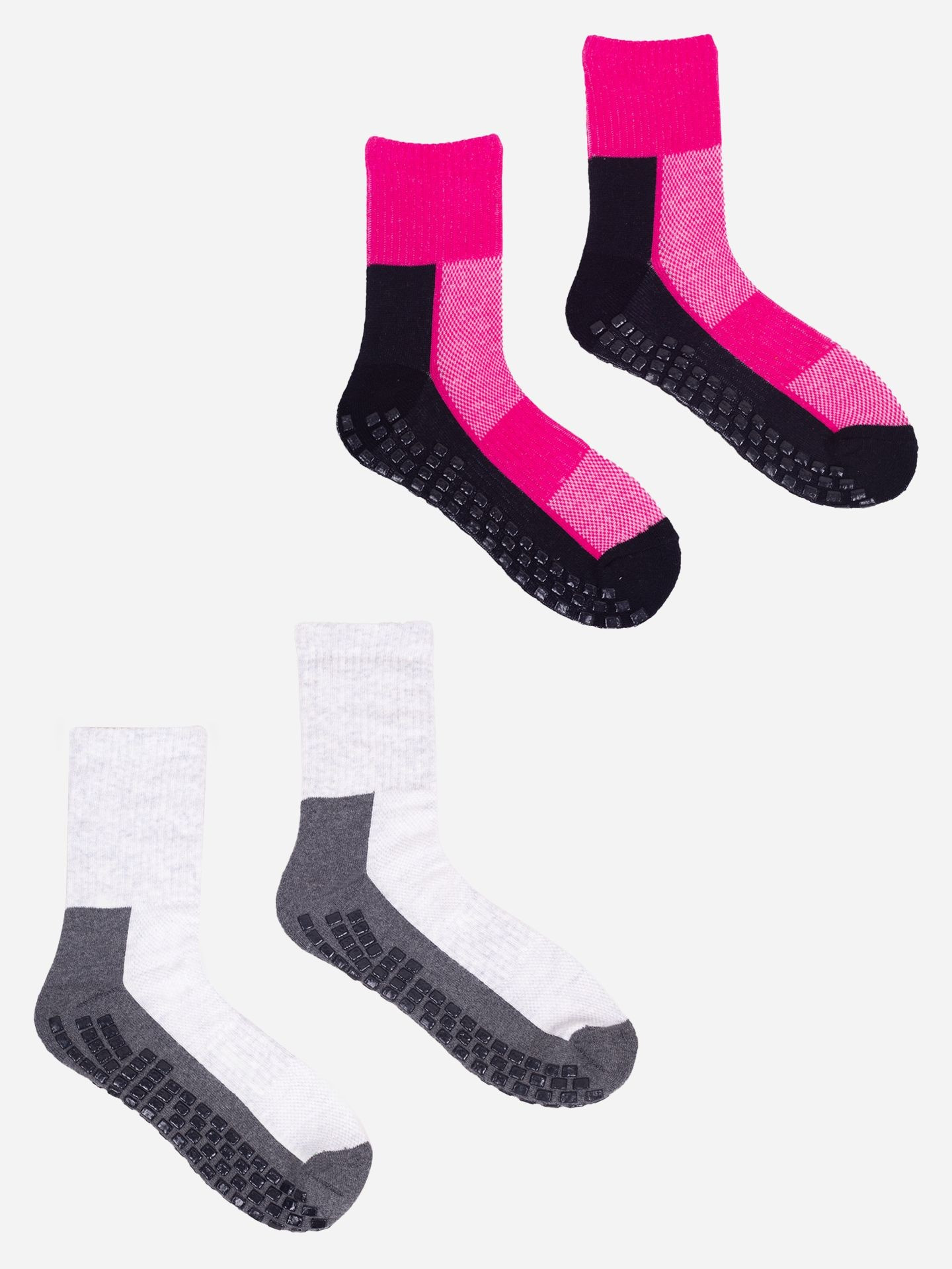 Yoclub Ponožky do půli lýtek s ABS 2-pack SKA-0131U-AA0A-001 Multicolor 31-34