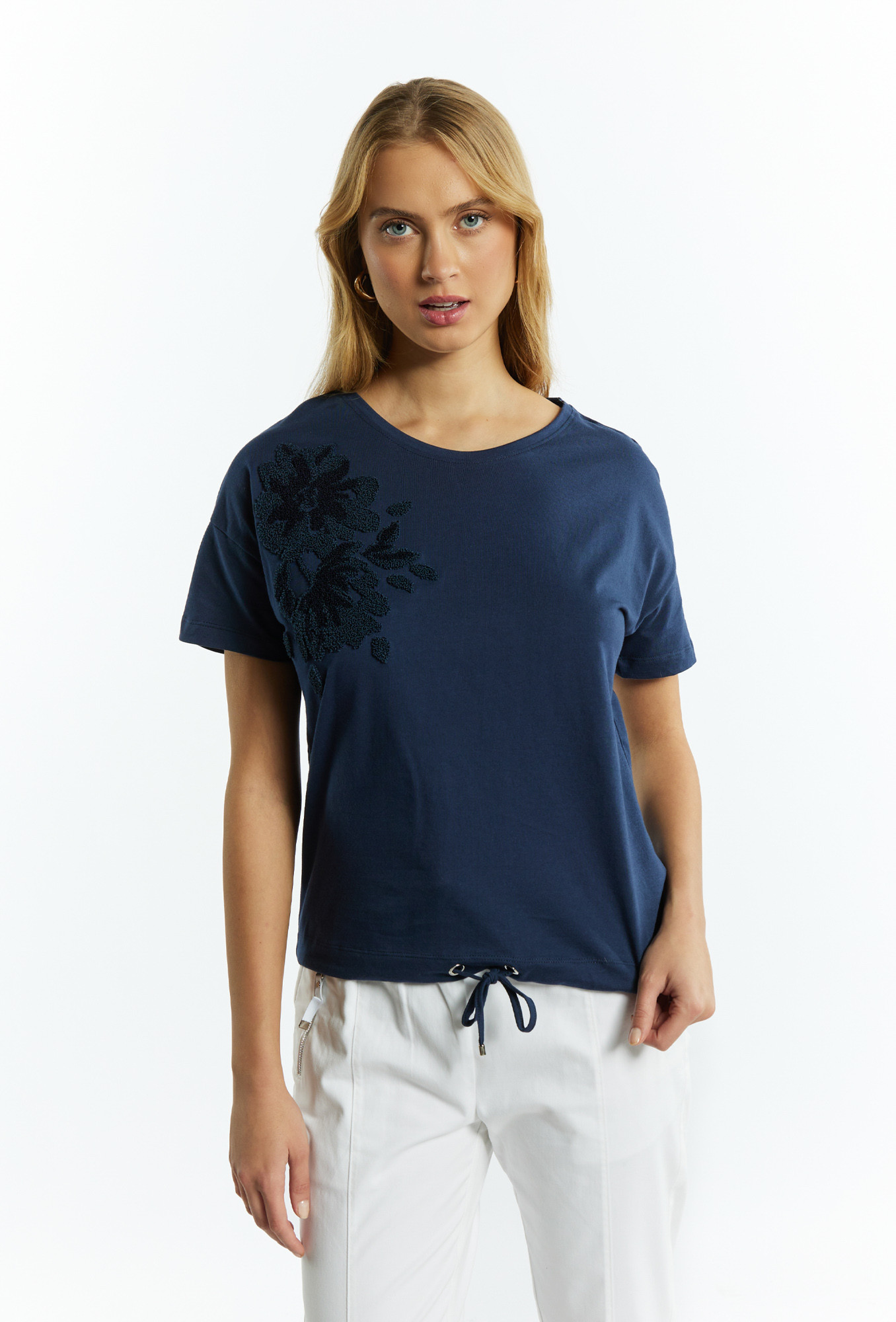 Monnari Trička Dámské pletené tričko Navy Blue XL