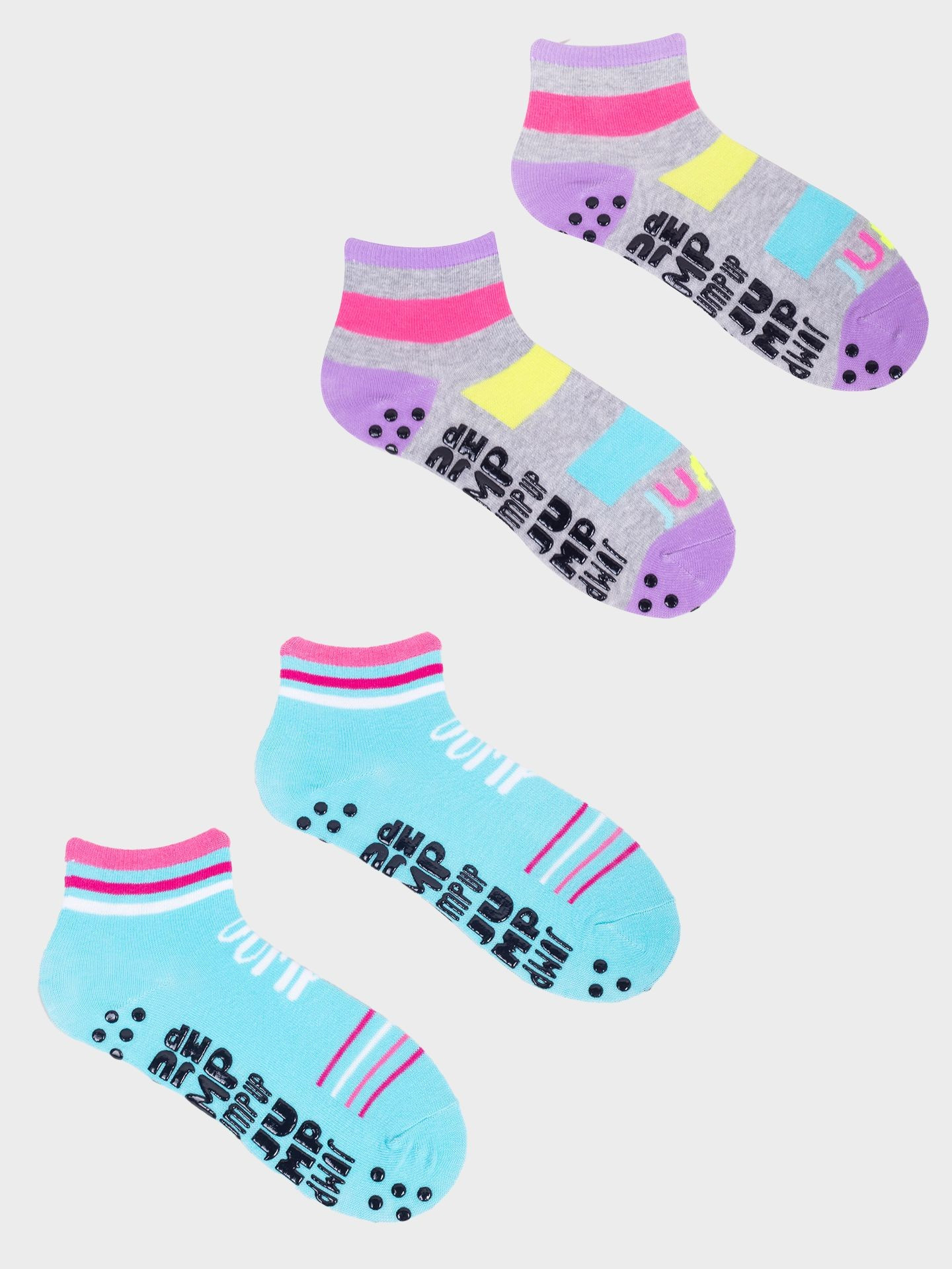 Yoclub Trampolínové ponožky 2-pack SKS-0021G-AA0A-001 Vícebarevné 31-34