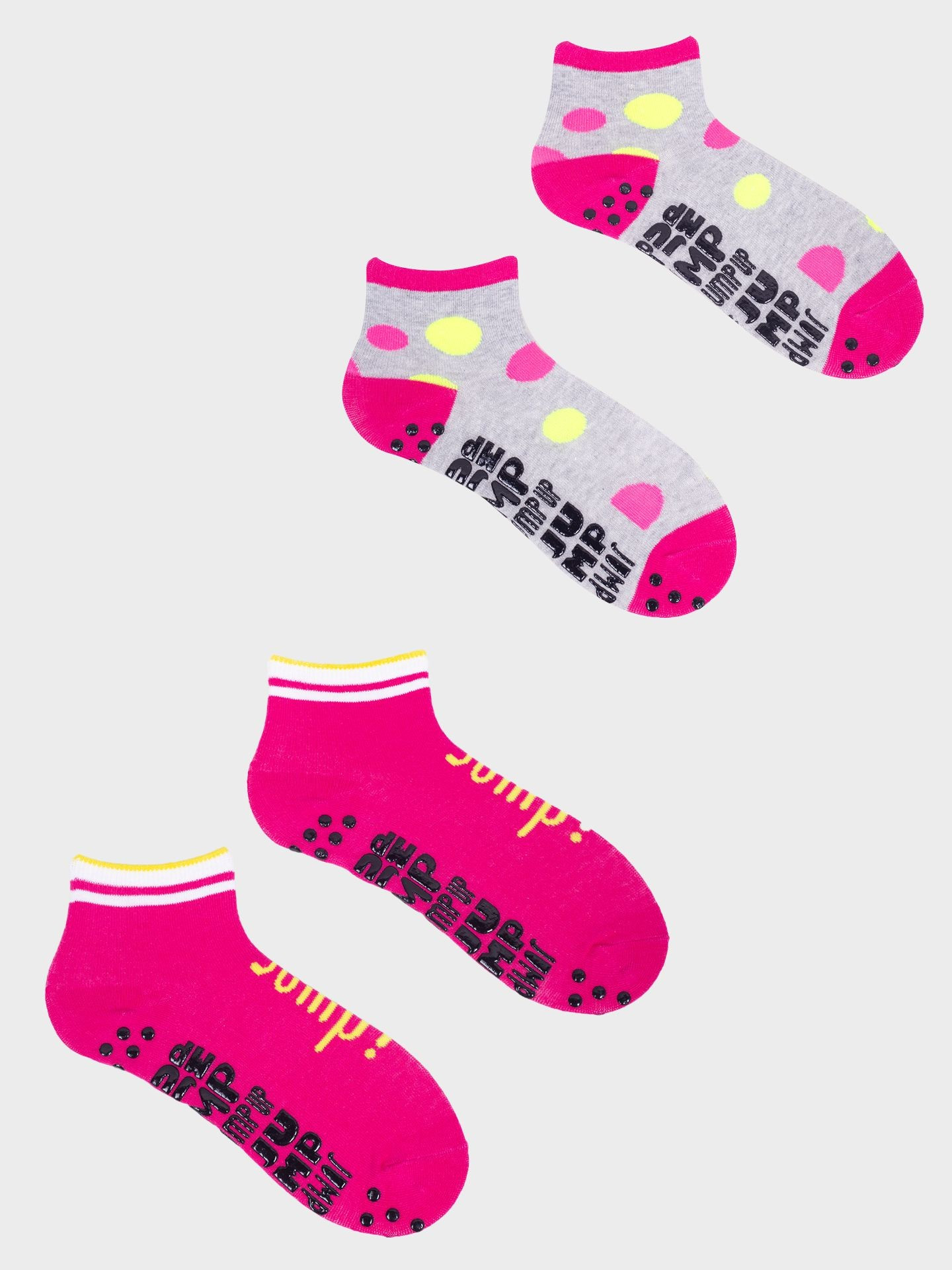 Yoclub Trampolínové ponožky 2-pack SKS-0021G-AA0A-002 Vícebarevné 27-30