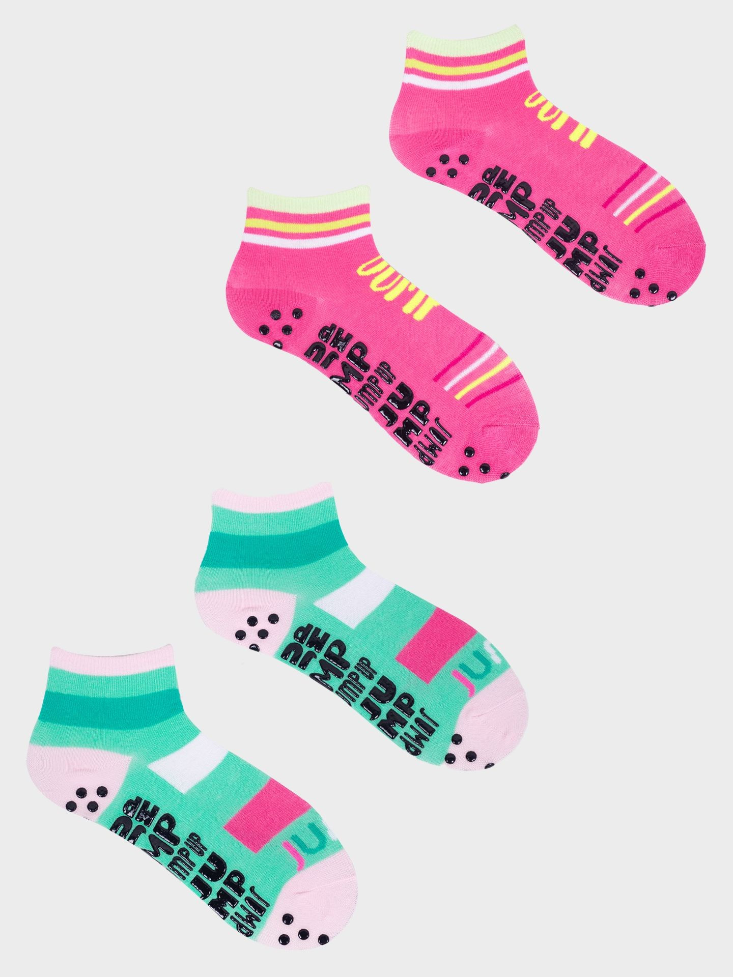 Yoclub Trampolínové ponožky 2-pack SKS-0021G-AA0A-003 Vícebarevné 27-30