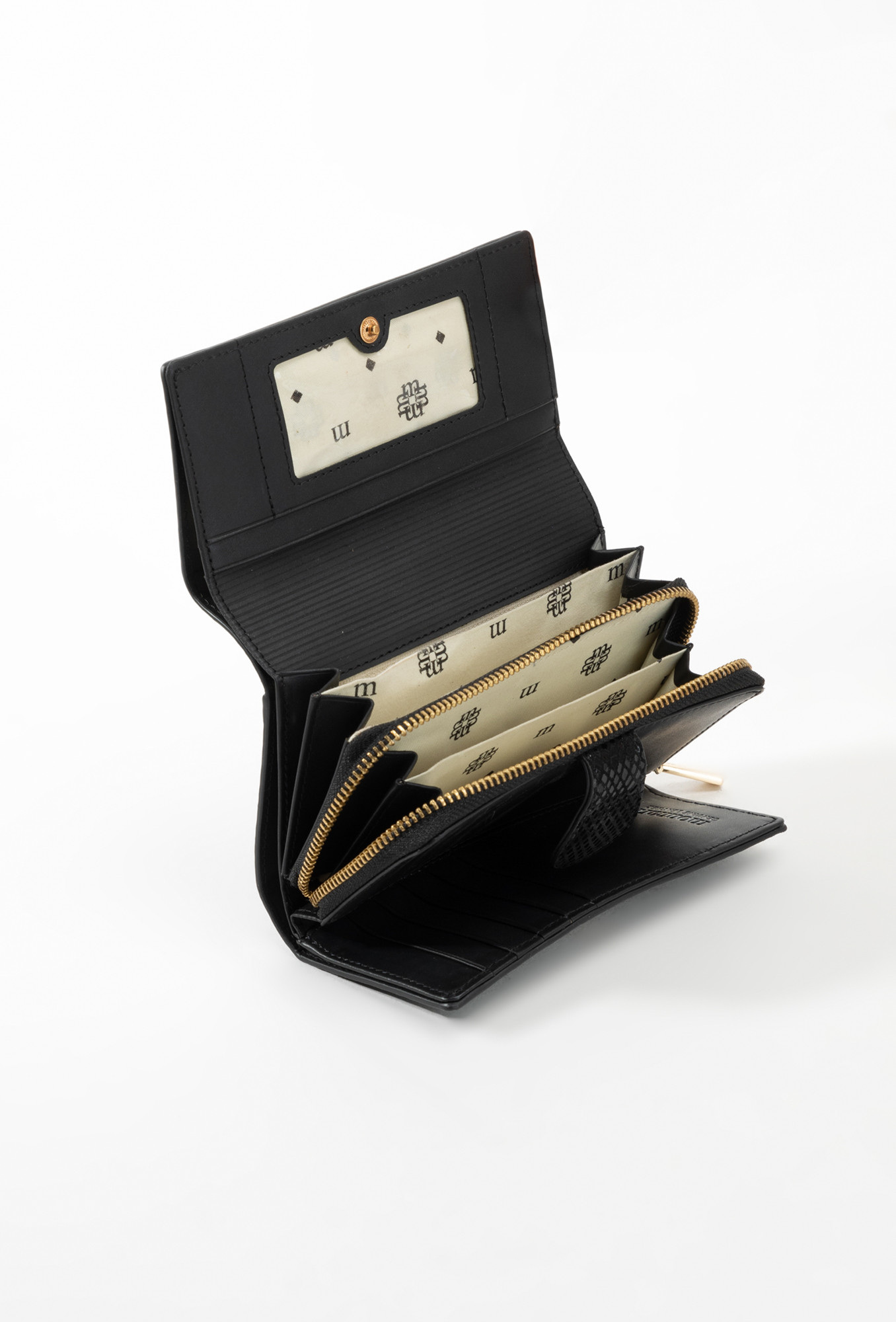 Monnari Peněženky Dámská kožená peněženka se vzorem Multi Black OS