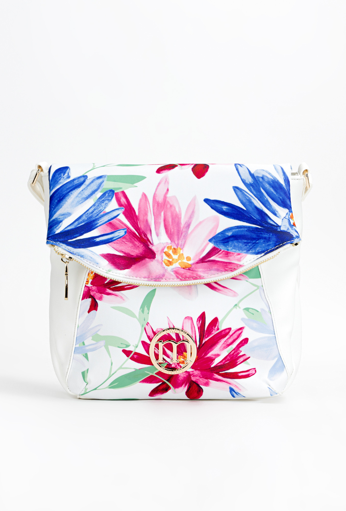 Monnari Bags Dámská kabelka s květinovým motivem Multi White OS